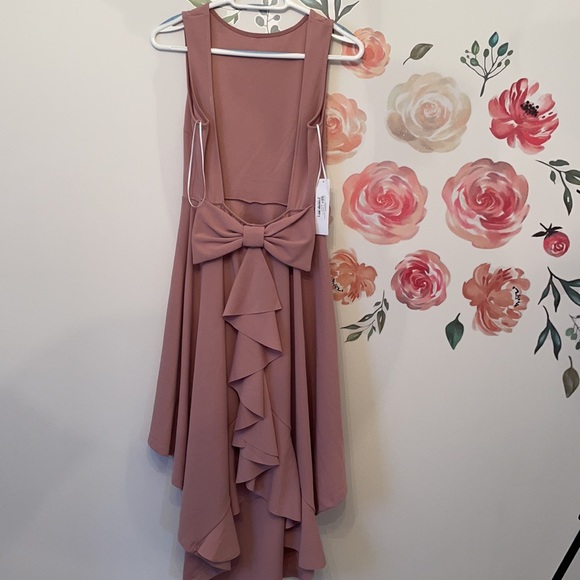 The siista’r mauve low back high low dress with bow - Picture 2 of 4